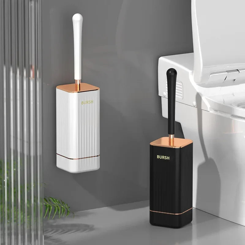 Wall-Mounted Toilet Brush with Holder